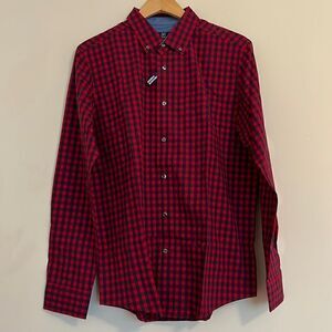 NWT George Stretch Poplin Button Down Shirt Size M